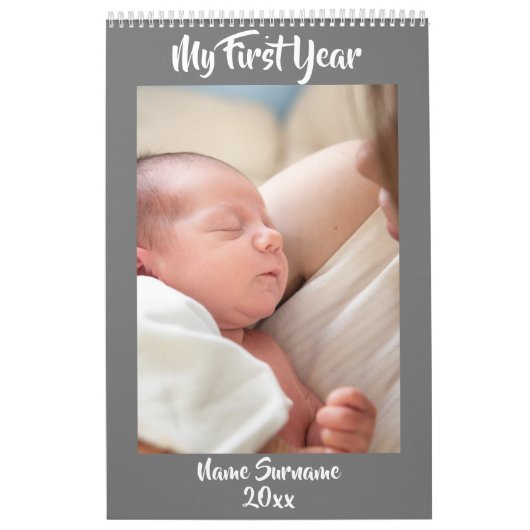 DIY baby aangepaste foto eerste jaar keepslag Kalender (Hoes)