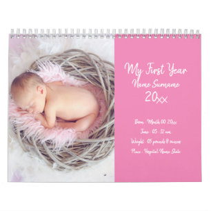 DIY baby foto eerste jaar nieuwe ouders afbeelding Kalender