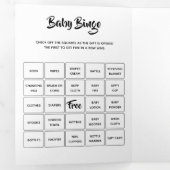 DIY baby games bingo, scramble, tijdcapsule Drieluik Uitnodiging (Binnenzijde eerst)
