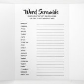 DIY baby games bingo, scramble, tijdcapsule Drieluik Uitnodiging (Binnenkant midden)