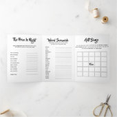 DIY baby games of verjaardagsspel | Ontwerp je eig Drieluik Uitnodiging (Binnen)