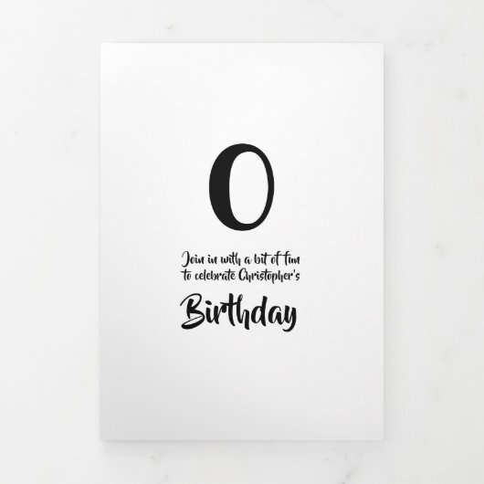 DIY baby games of verjaardagsspel | Ontwerp je eig Drieluik Uitnodiging (Cover)