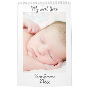 DIY baby pasgeboren eerste jaarfoto voor paren Kalender