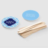 DIY Backgroun WhMoroccan #5 Blue 5c Monogram Handwaaier (Niet-gemonteerd)