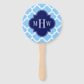DIY Backgroun WhMoroccan #5 Blue 5c Monogram Handwaaier (Voorkant)