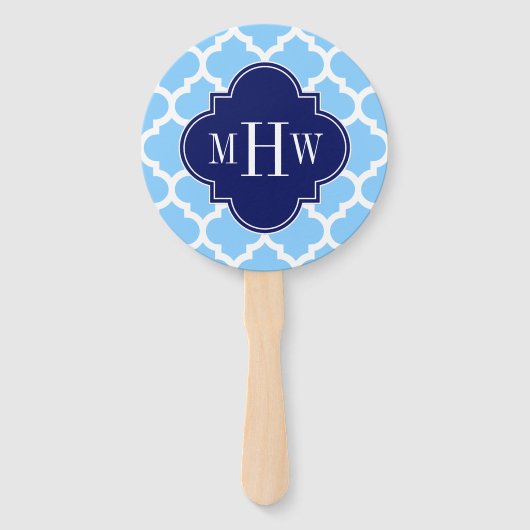 DIY Backgroun WhMoroccan #5 Blue 5c Monogram Handwaaier (Voorkant)