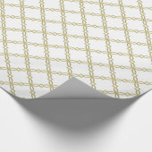 DIY Background XL Faux Gold Fancy Quatrefoil Cadeaupapier (Hoek)