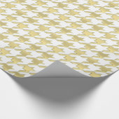 DIY Background XL Faux Gold Houndstooth Cadeaupapier (Hoek)