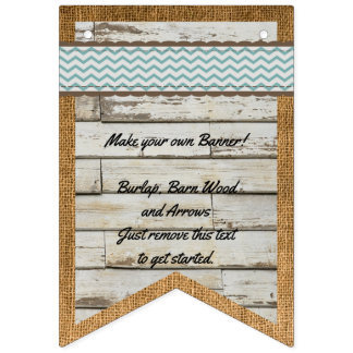 DIY Banner Schuur Hout en Burlap Achtergrond Bunti