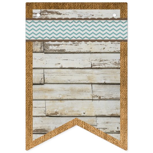 DIY Banner Schuur Hout en Burlap Achtergrond Bunti (Derde vlag)