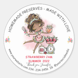 DIY bewaart Home gemaakt, bedankt Ronde Sticker