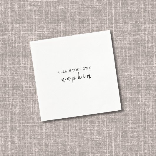 DIY bewerkbaar wit zwart bruiloft cocktail servet