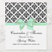 DIY BG  Black Whisasker Mint Bow Wijn Etiket (Enkel label)