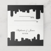 DIY BG Boston Skyline Silhouette Escort Kaarten Plaatskaartje (Buitenkant ongevouwen)