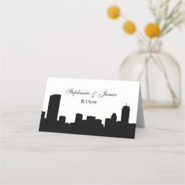 DIY BG Boston Skyline Silhouette Escort Kaarten Plaatskaartje
