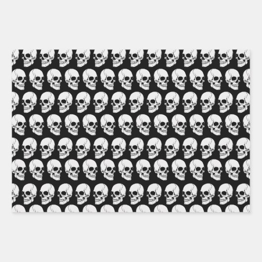 DIY BG Gothic Skull #1F Angled View Inpakpapier Vel (Voorkant 2)