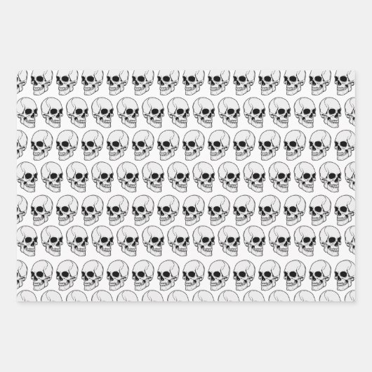 DIY BG Gothic Skull #1F Angled View Inpakpapier Vel (Voorkant)