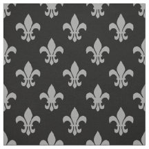DIY BG Kleur, DK Grijs Fleur De Lis Sz6 Zwart