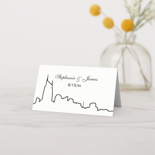 DIY BG Nashville Skyline Outline Escort Kaarten Plaatskaartje (Voorkant)