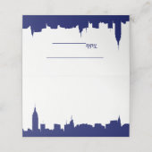 DIY BG NYC Skyline Blue Silhouette Escort Kaarten Plaatskaartje (Buitenkant ongevouwen)