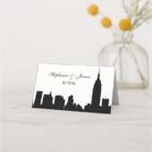 DIY BG NYC Skyline Silhouette Escort Kaarten Plaatskaartje (Voorkant)