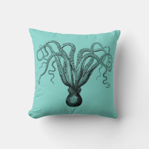 DIY BG  Octopus Tekening #8 Zwarte Turk Kussen
