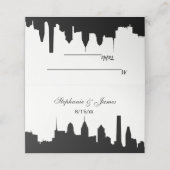 DIY BG Philadelphi Skyline Silhouette Escort Kaart Plaatskaartje (Buitenkant ongevouwen)