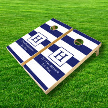 DIY BG Stripe Lijst Naam Monogram SV Navy White