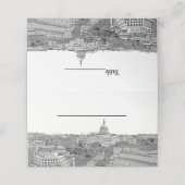 DIY BG Washington DC Skyline Blue Escort Kaarten Plaatskaartje (Buitenkant ongevouwen)