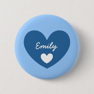 DIY Big Heart EMILY of ENIGE naam V05 Ronde Button 5,7 Cm