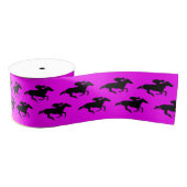 DIY Black Race Paarden op elke kleur Grosgrain Lint (Spoel)