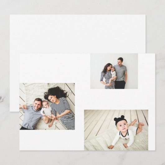 DIY Blank 3 foto's 5x7 Foto Collage Sjabloon (Voorkant / Achterkant)