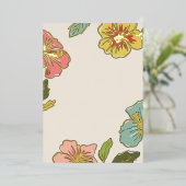 DIY Blank Aloha Hawaiian Flowers met Gold Folie Uitnodiging (Staand Voorkant)