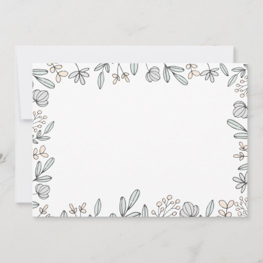 DIY Blank, fijn Floral ontwerp Kaart (Voorkant)