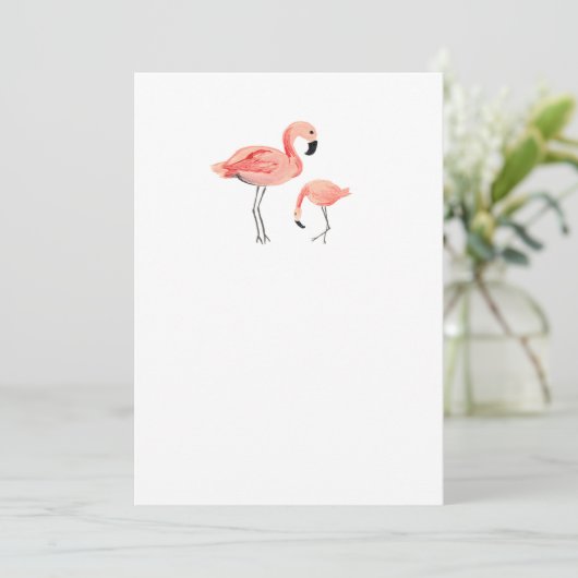 DIY Blank Flamingo Kaart (Staand voorkant)