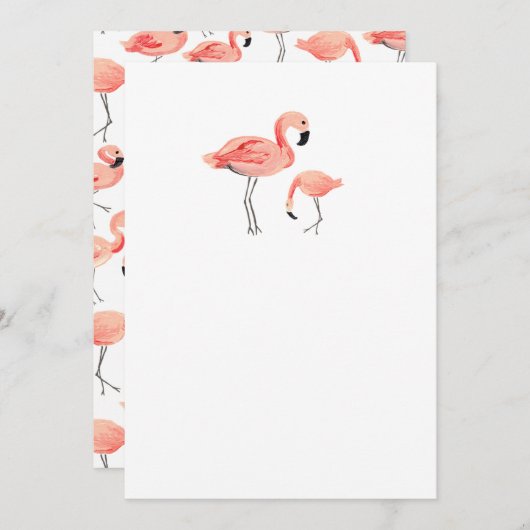 DIY Blank Flamingo Kaart (Voorkant / Achterkant)