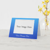 DIY Blue Photo Afbeelding Lijst Wenskaart Kaart (Gele Bloem)