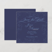 DIY Blue Save the Date Wedding Announding (Voorkant / Achterkant)