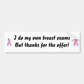 DIY Breast Exam Bumpersticker