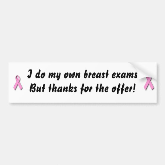 DIY Breast Exam Bumpersticker (Voorkant)