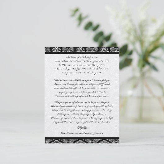 DIY Bruidstafel Dank Je Bedankkaart (Staand voorkant)