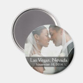 DIY Bruiloft Foto Ronde Keepsake Favor Magneet (Voorkant / Achterkant)