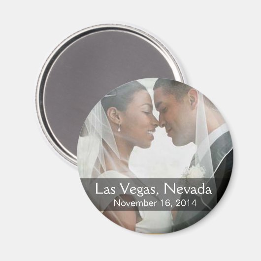 DIY Bruiloft Foto Ronde Keepsake Favor Magneet (Voorkant / Achterkant)
