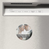 DIY Bruiloft Foto Ronde Keepsake Favor Magneet (Insitu (Vaatwasser))