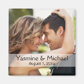 DIY Bruiloft Foto Vierkant Keepsake Favor Magneet (Voorkant)