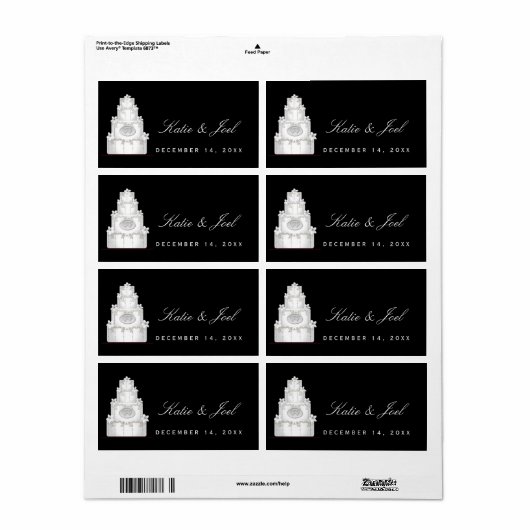 DIY bruiloft labels witte bruiloft (Full Sheet)