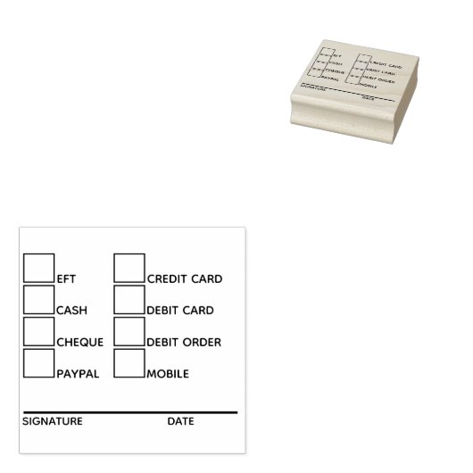 DIY business banking betaalmethoden admin 8 check Rubberstempel (Gestempeld)