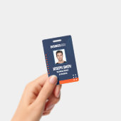 DIY Business Custom Modern Employee Photo ID Badge (Handheld)