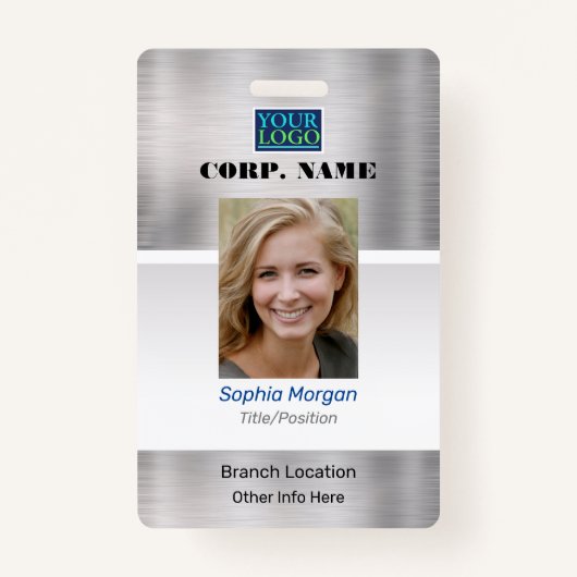 DIY Business, Fotonaam Logo & Alle info, Zilver Badge (Voorkant)