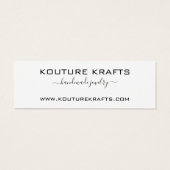 DIY Business Logo Oorknopjes Sieraden Mini Visitekaartjes (Achterkant)